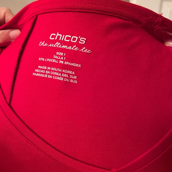 Chicos Ultimate Tee size 1 or 8-10 in misses size - Picture 4 of 5